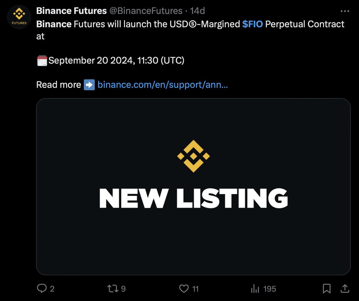 Binance Şimdi de FIO Protocol’ü Coşturdu! Altcoin FIO’nun Fiyatı Sert Yükseldi! - 1