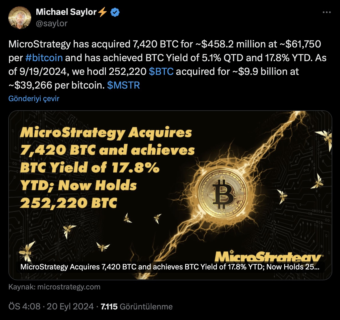 MicroStrategy Doymak Bilmiyor! 458 Milyon Dolarlık Yeni Bitcoin Alımı Duyuruldu! - 1