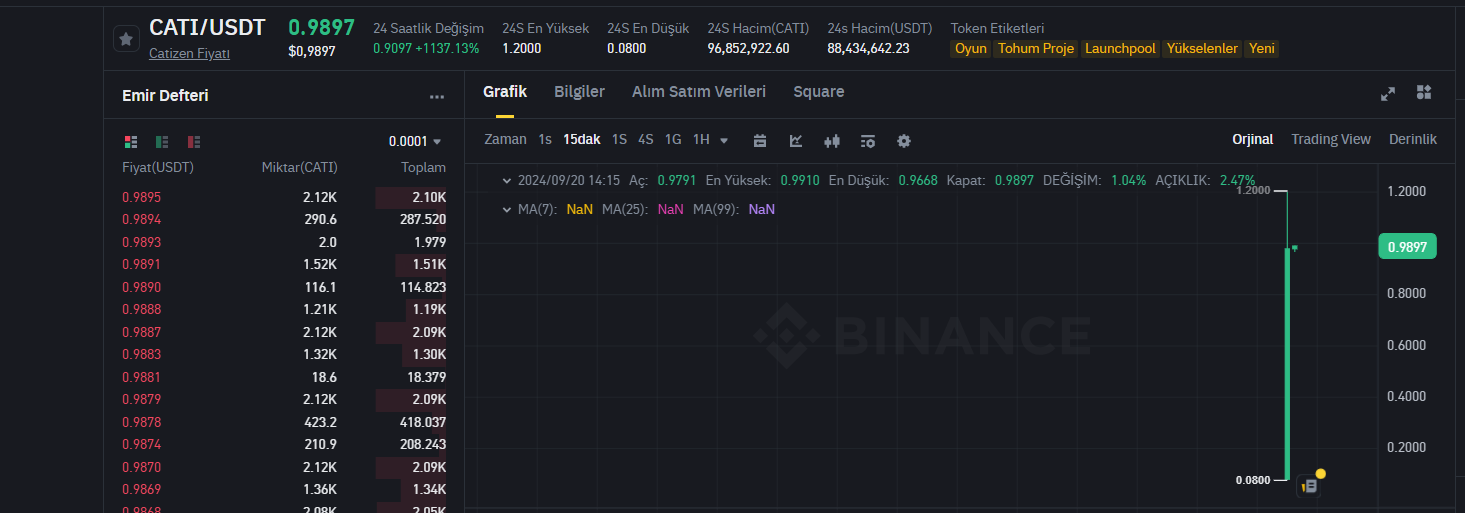 Aylardır Beklenen Listeleme Gerçekleşti! İşte Binance’te Catizen (CATI) Fiyatı - 1
