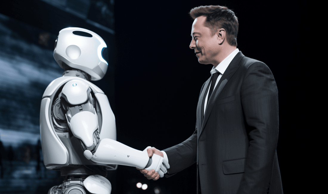 Elon Musk Tesla'nın “We Robot” etkinliğinde Optimus robotu ve sürücüsüz