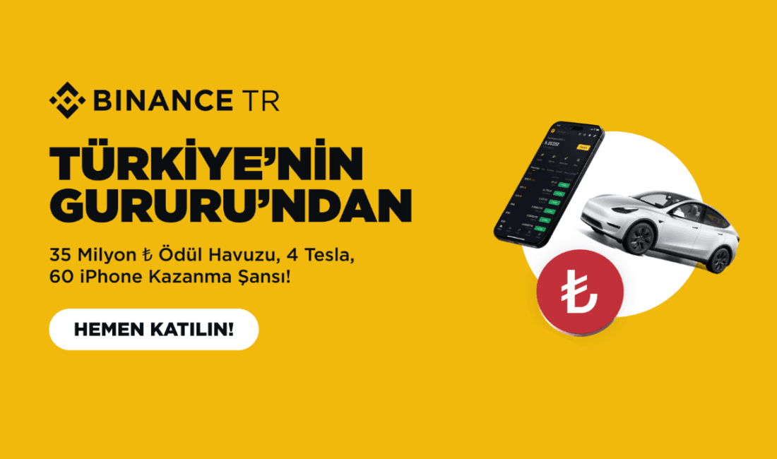 Son Şans! Binance TR’de Tesla, iPhone 16 Pro Max ve Binlerce Dolarlık USDT Kazanma Fırsatını Kaçırmayın! Binance TR, 31 Ekim 2024'e kadar sürecek etkinliğiyle toplam 35
