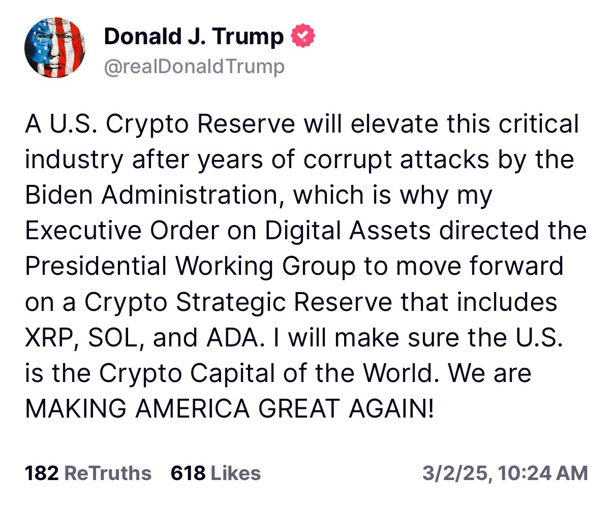 Sıcak Gelişme! Donald Trump Emri Verdi! XRP, SOL ve ADA Fırladı - 1