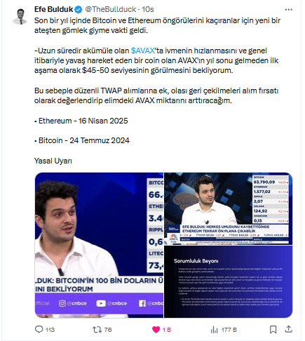 Efe Bulduk AVAX Yorumu