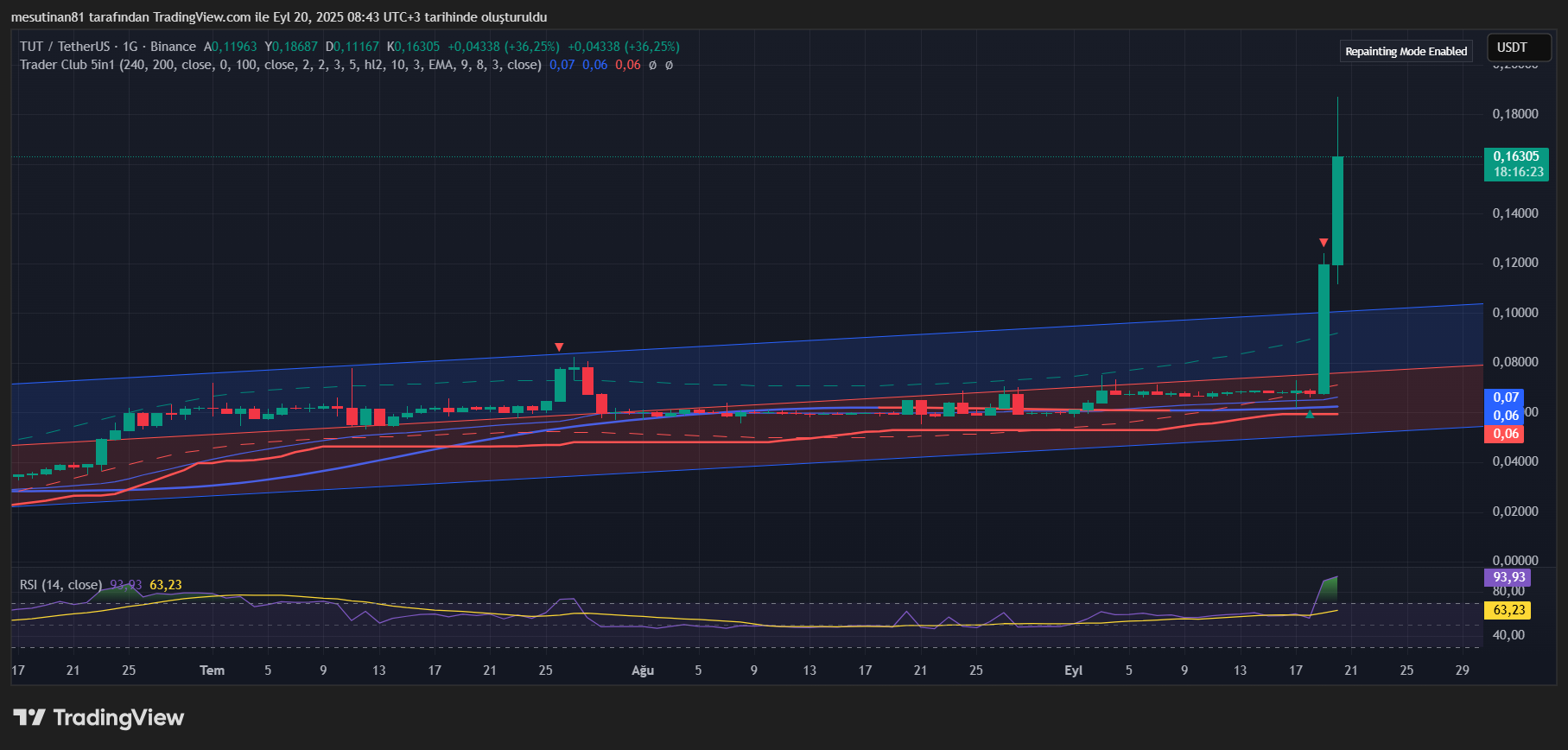 TUT Coin Fiyat Grafiği