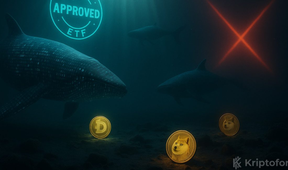 Balinalar Çılgına Döndü: ETF Öncesi Dogecoin Alıyorlar Ama Ölüm Çaprazı Kapıda Yüzde 38'lik keskin bir düzeltme ve azalan ETF girişlerine rağmen