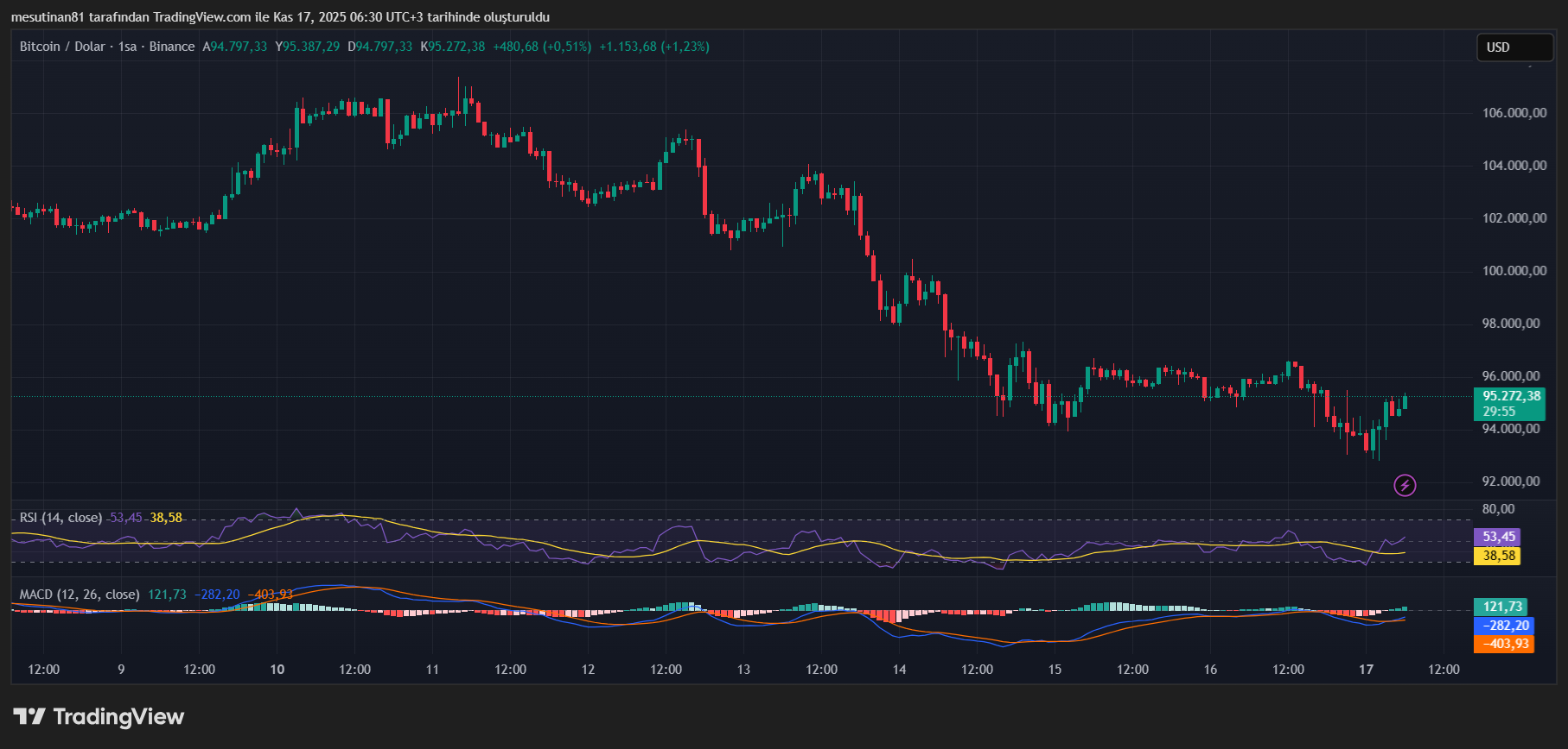 Bitcoin Fiyat Grafiği