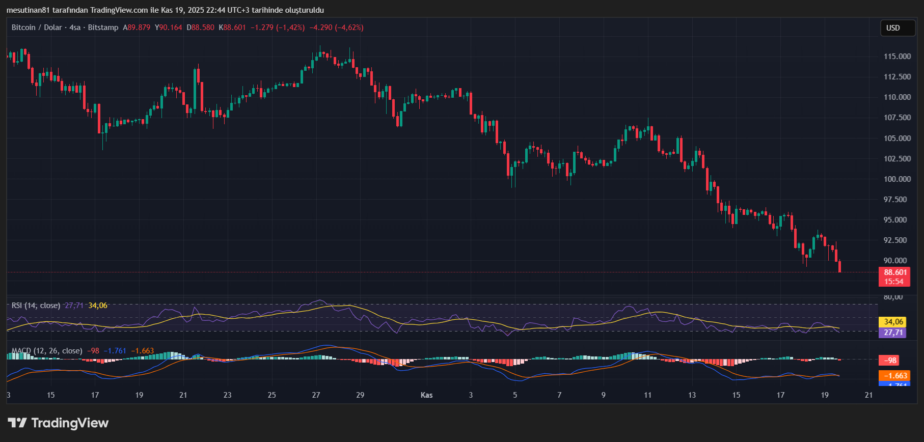Bitcoin Fiyat Grafiği
