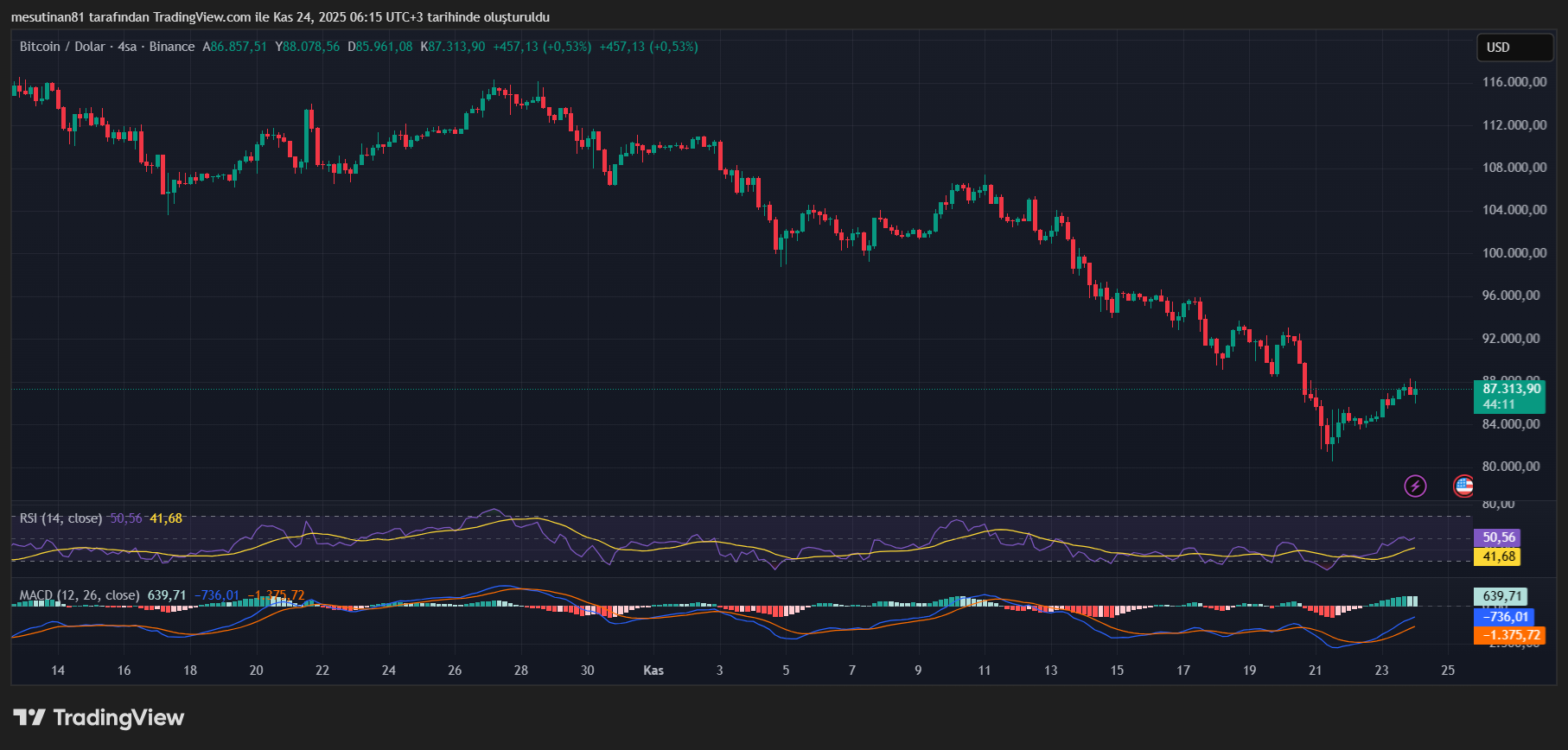 Bitcoin Fiyat Grafiği