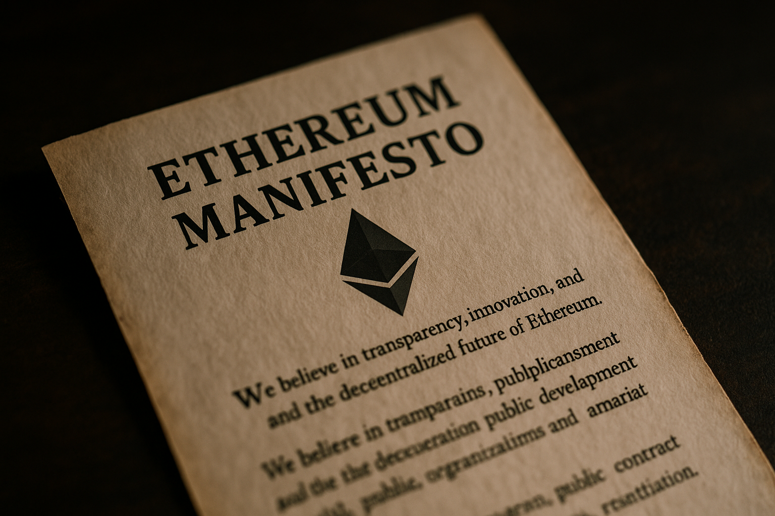 Ethereum Manifesto