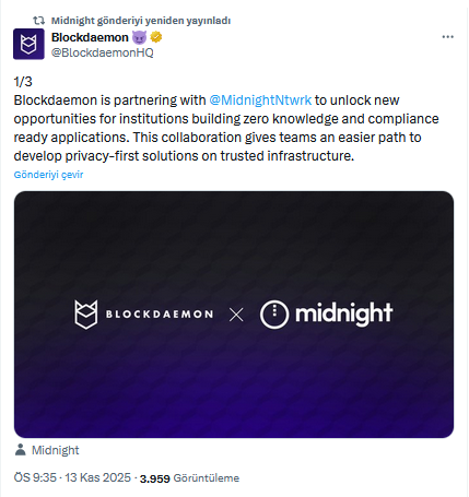 Blockdaemon ve Midnight Duyurusu