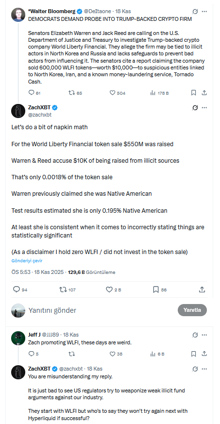 Washington’da WLF Fırtınası: Soruşturma Çağrısı ve 10 Bin Dolar Tartışması - 1