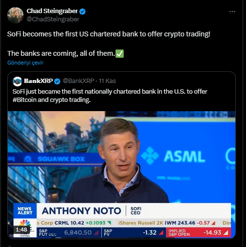 Kripto para yorumcusu Chad Steingraber