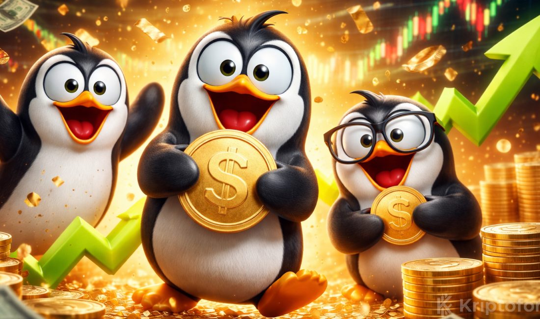 Pudgy Penguins markasının Las Vegas Sphere’in dev ekranında gösterilmesi, PENGU