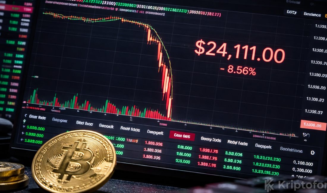 Binance’te Şok: Bitcoin Bu Paritede 24.111 Dolara Düştü Binance’te BTC/USD1 paritesinde 24 Aralık’ta ani bir fitil görüldü. Bitcoin