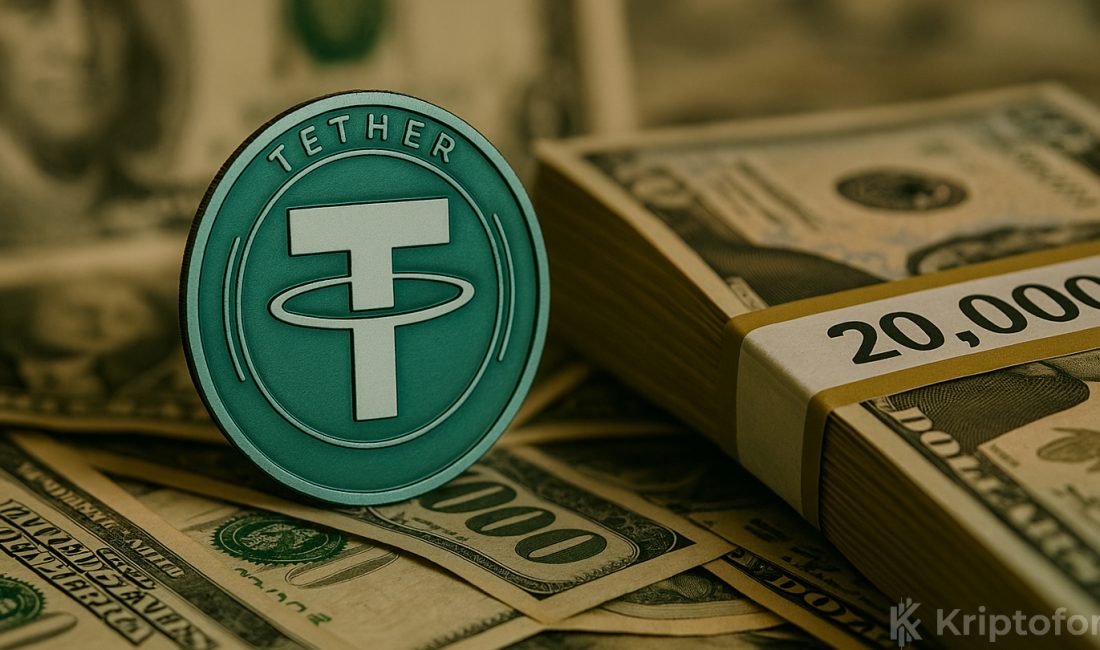 Geleneksel Sermayeye Yaklaşan Tether (USDT) 20 Milyar Doları Duyurdu Tether hisse satışı yoluyla en fazla 20 milyar dolar toplamayı
