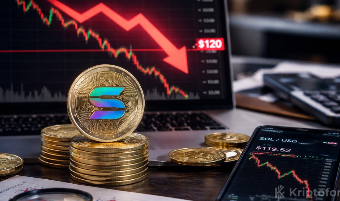 Solana (SOL) Analizi: 120 Dolar Kırılırsa Düşüş Nereye Kadar Sürecek? Solana fiyatı 132 dolar üzerinde tutunamadı ve 121 dolarda dip