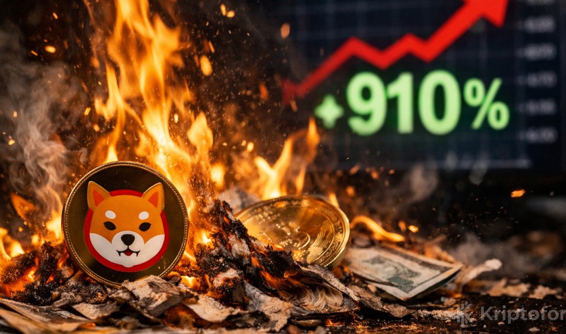 SHIB yakım oranı 24 saatte yüzde 910,98 arttı ve 4,37