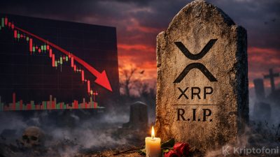 XRP haftalık grafikte gravestone doji sinyali verince yükseliş iştahı konusunda