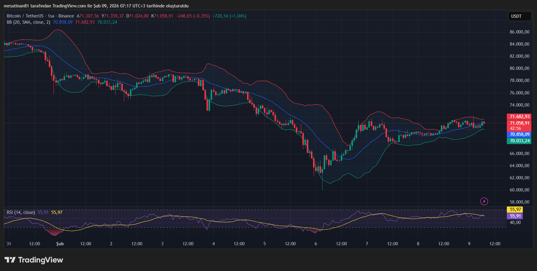 Bitcoin Fiyat Grafiği