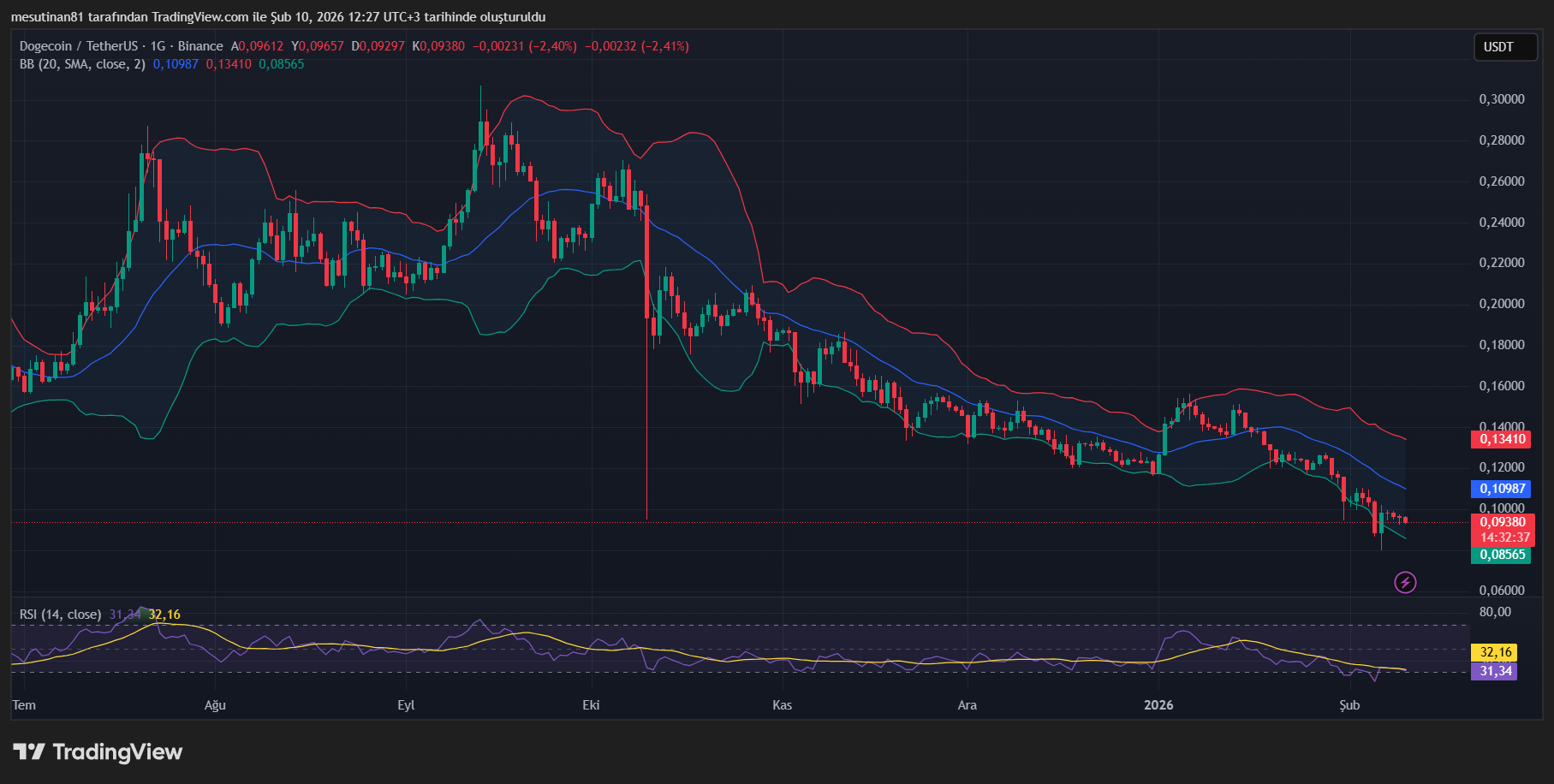 Dogecoin Fiyat Grafiği