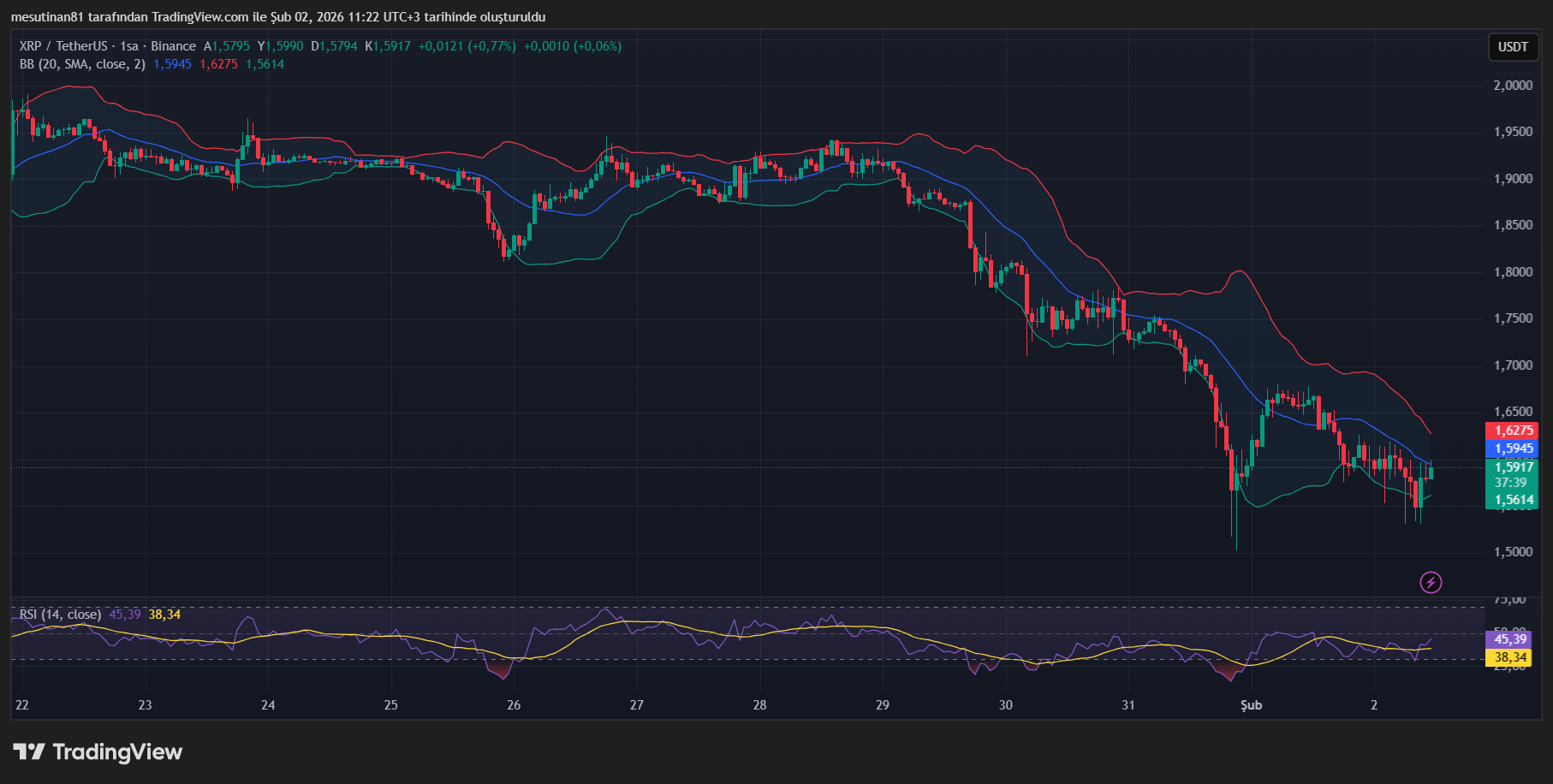 Ripple (XRP) Fiyat Grafiği