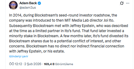 Kriptoda Epstein Depremi: Adam Back Finansal İlişki İddialarını Yanıtladı - 1