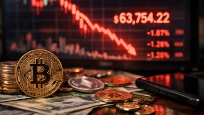 Kripto para birimlerinin amiral gemisi Bitcoin 64.000 doların altına kadar