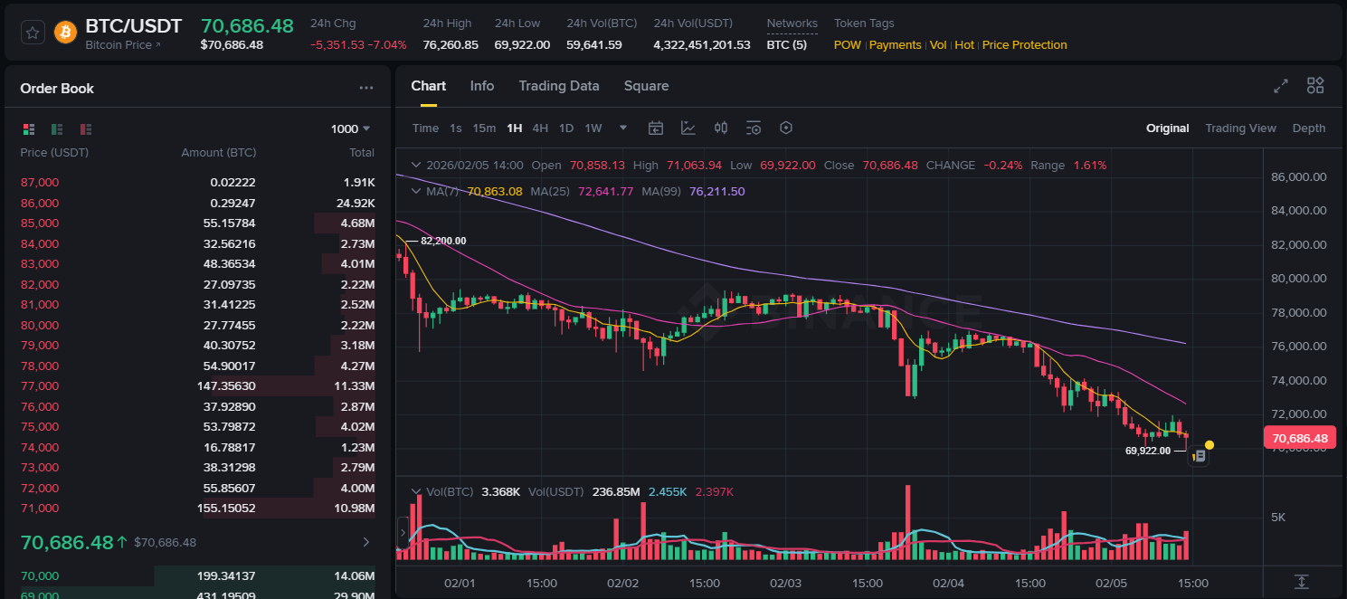 Bitcoin Fiyat Grafiği