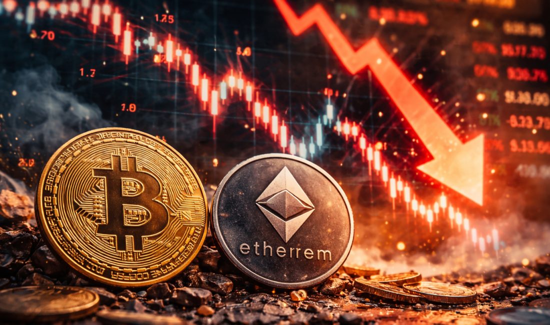 Bitcoin ve Ethereum fiyatı büyük borsalarda kısa sürede sert dalgalandı.
