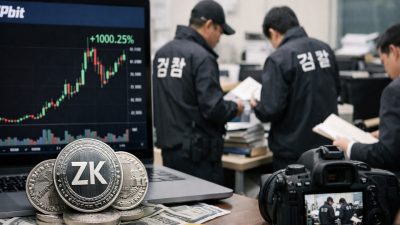 Güney Koreli düzenleyiciler, Upbit’te altcoin ZKsync (ZK) fiyatının 1 Şubat’ta