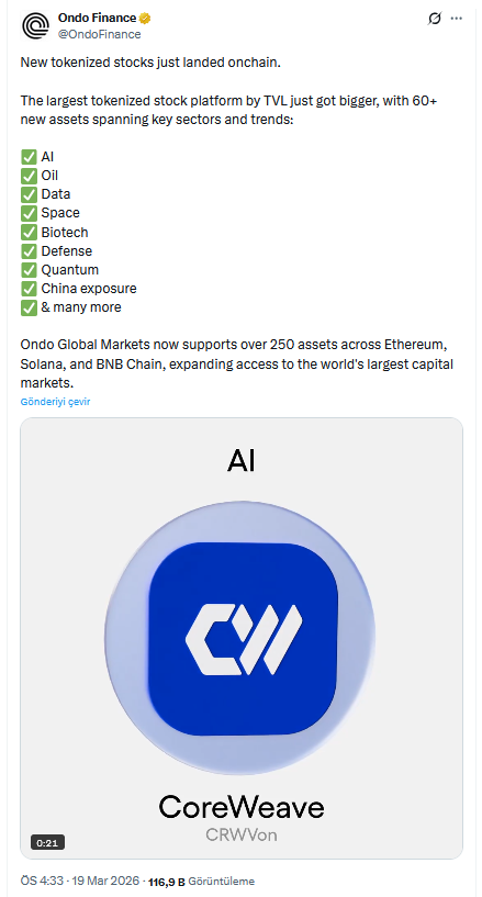 Ondo Finance Duyurusu