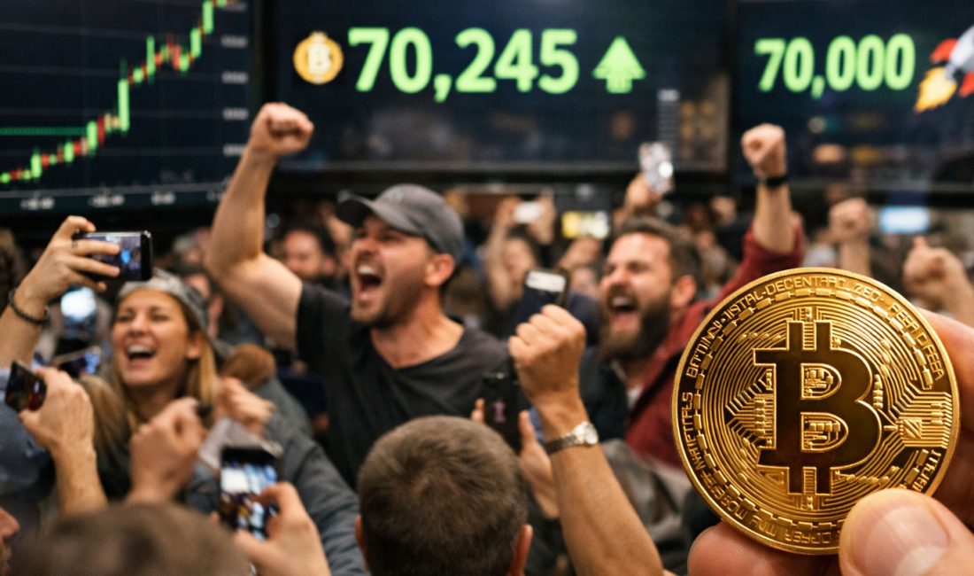 Bitcoin'in 70.000 doları aşmasının ardından sosyal medya duyarlılığı Mart'ın en