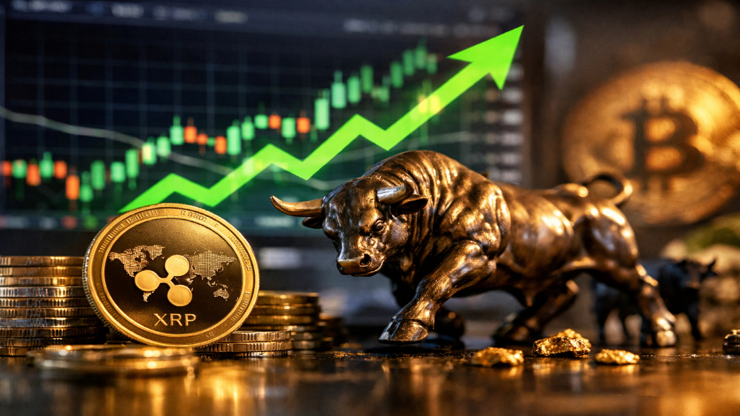 XRP, yükselen üçgen içinde Adam ve Eve dibi formasyonu oluştururken