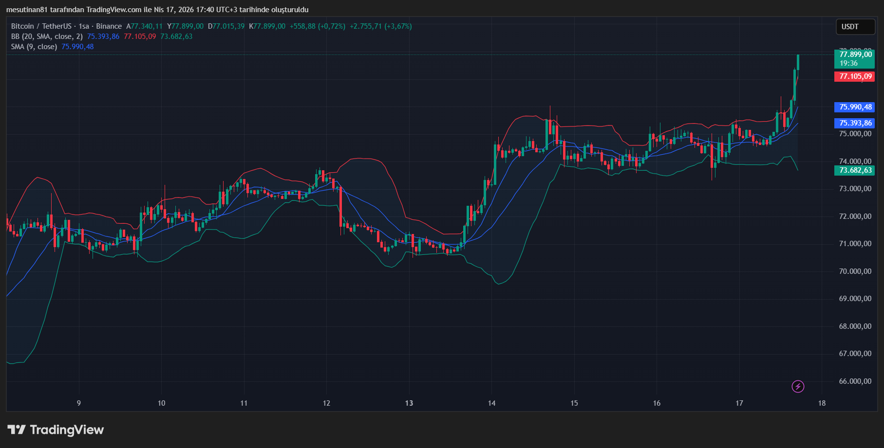 Bitcoin Fiyat Grafiği