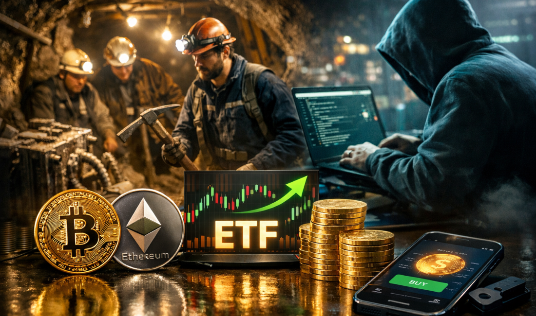 Madenciler satışa yüklenirken ETF’ler, yeni ürünler ve kurumsal adımlar kripto