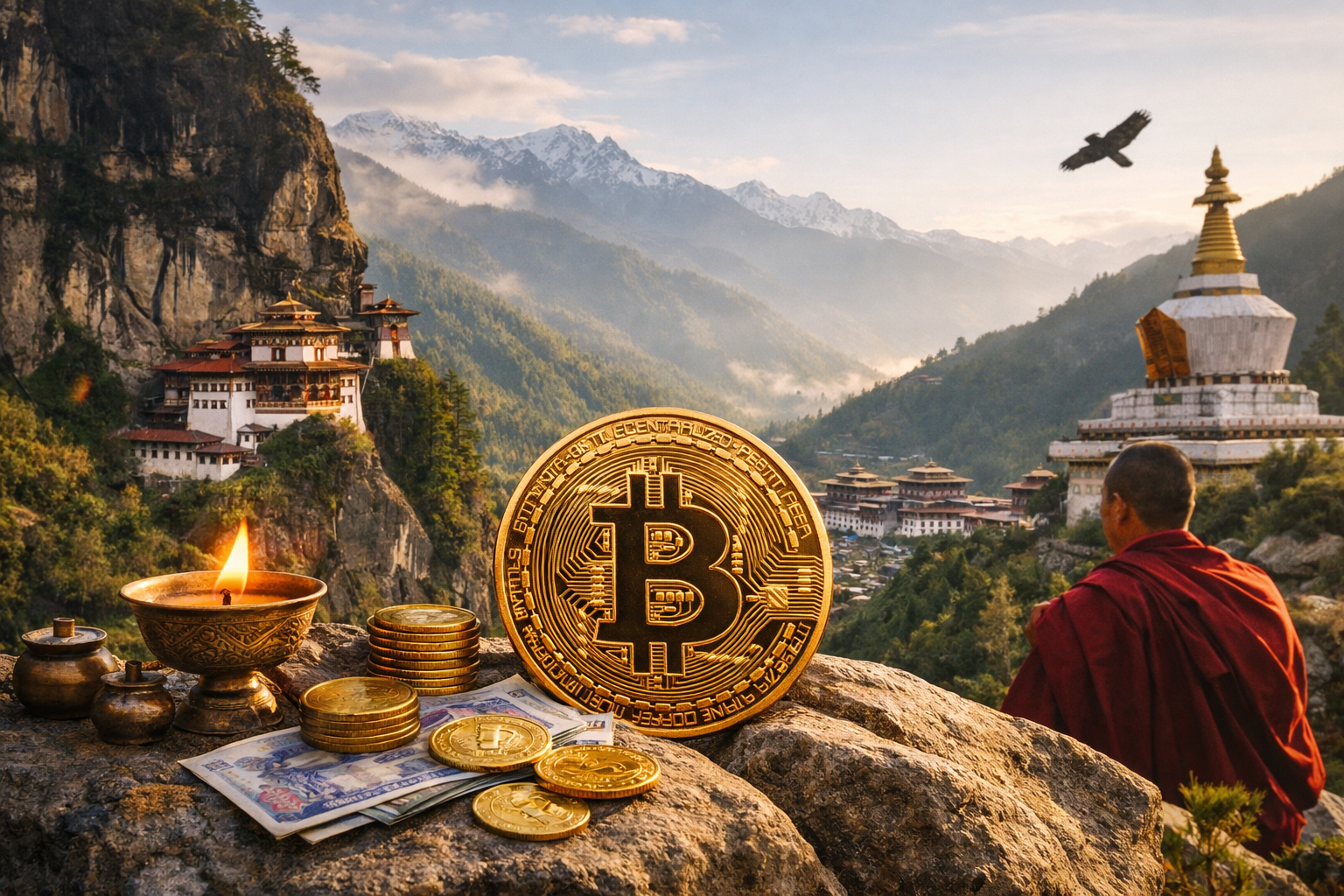 Butan Bitcoin politikasıyla bir dönem kripto para piyasasının en sıra