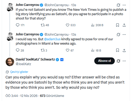 John Carreyrou’nun Paylaşımı ve David Schwartz