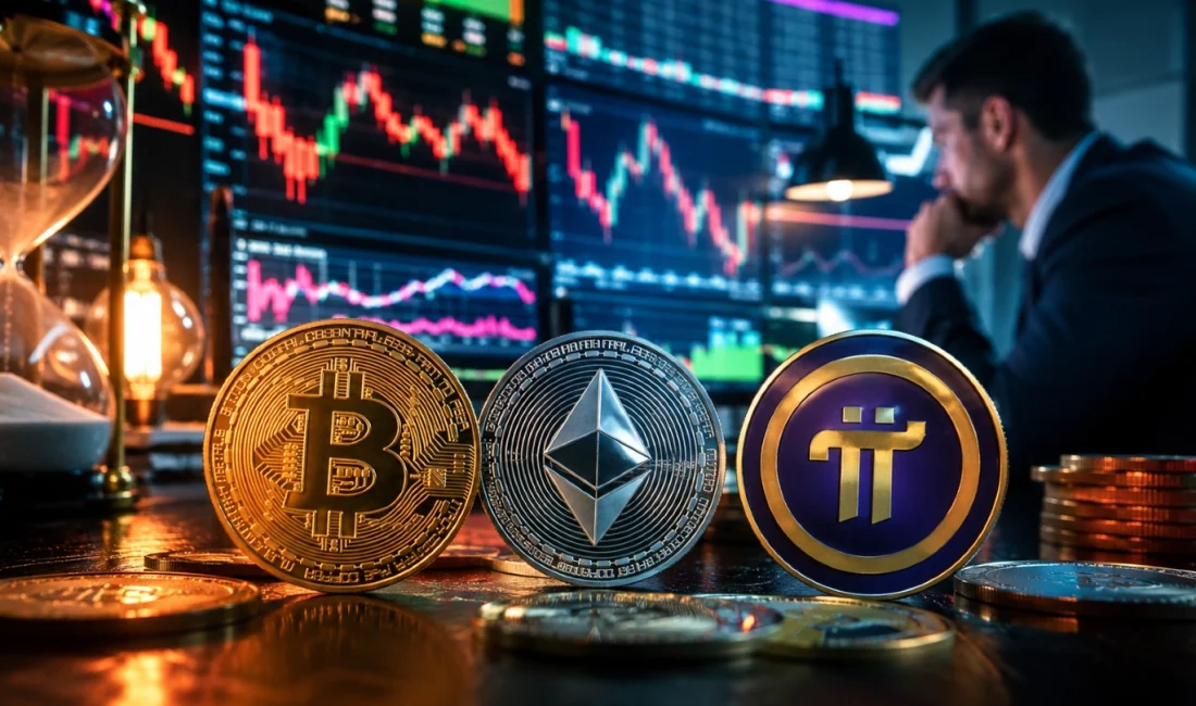 Kripto para piyasası Bitcoin, Ethereum ve Pi Network tarafında fiyat