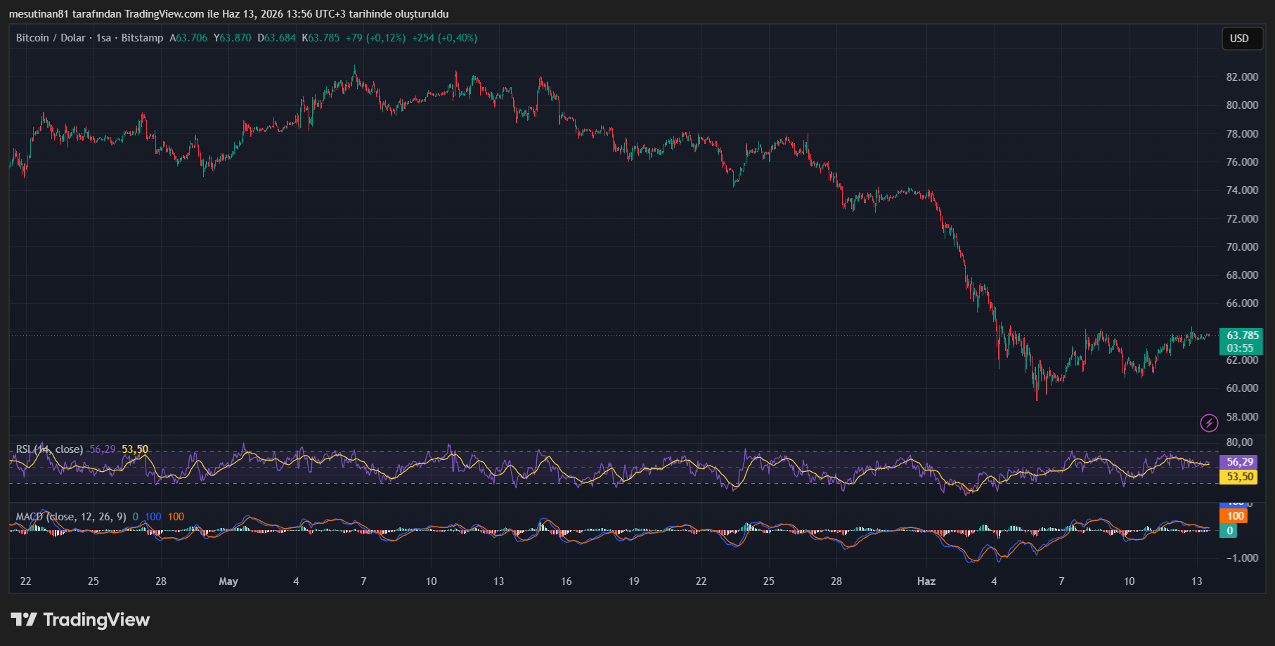 Bitcoin Fiyat Grafiği
