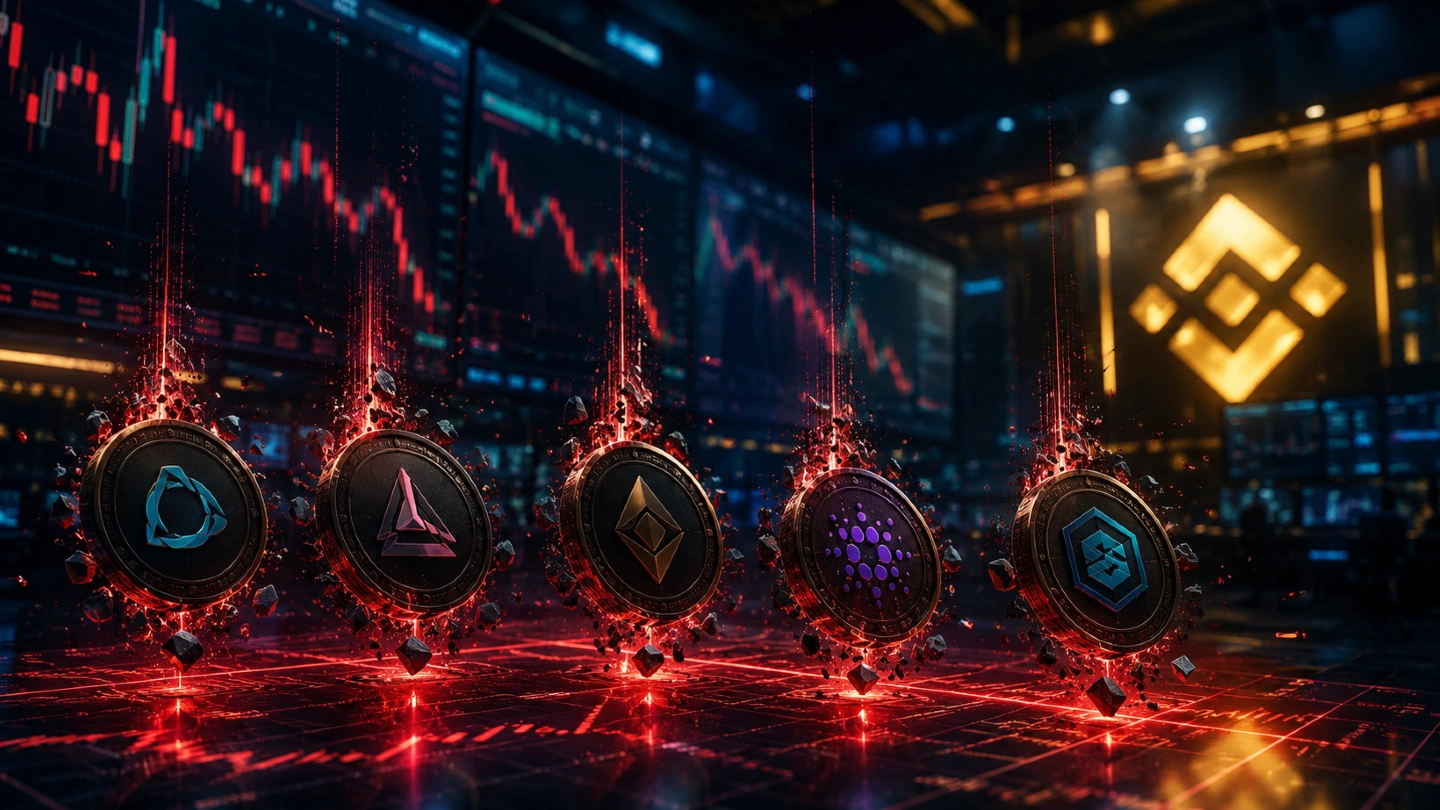 Binance, düşük likidite ve işlem hacmi gibi gerekçelerle beş spot