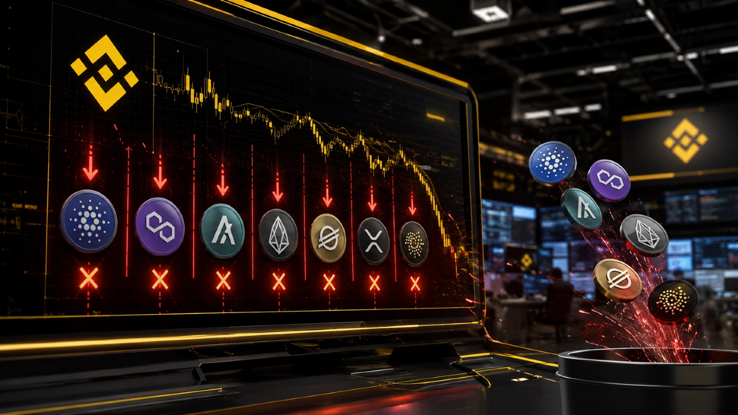 Binance düşük likidite ve zayıf işlem hacmi gibi nedenlerle 7