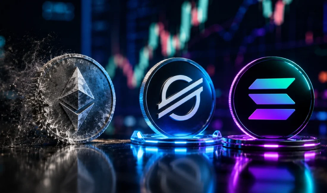 Ethereum RWA Yarışında Güç Kaybederken Stellar ve Solana Öne Çıktı Tokenize gerçek dünya varlıkları piyasasında dengeler değişiyor. Ethereum en büyük