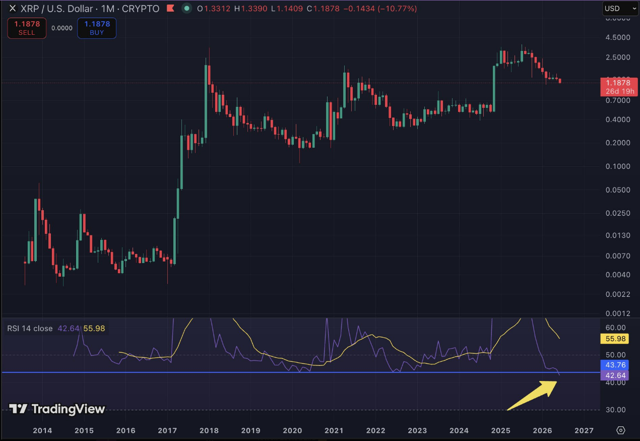 XRP Aylık RSI