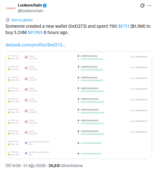 Altcoin Pons İşlemi