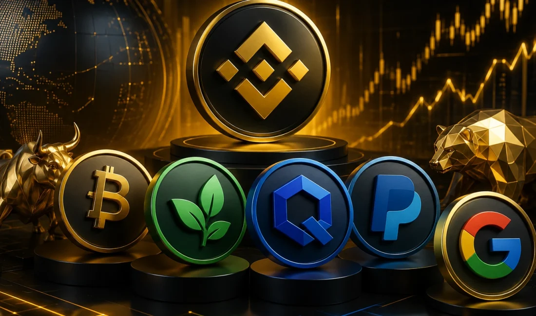 Binance’ten bStocks Hamlesi: 3 Şirkette Temettü Desteği Binance, Qualcomm, PayPal ve Alphabet bStocks sahipleri için temettü desteği