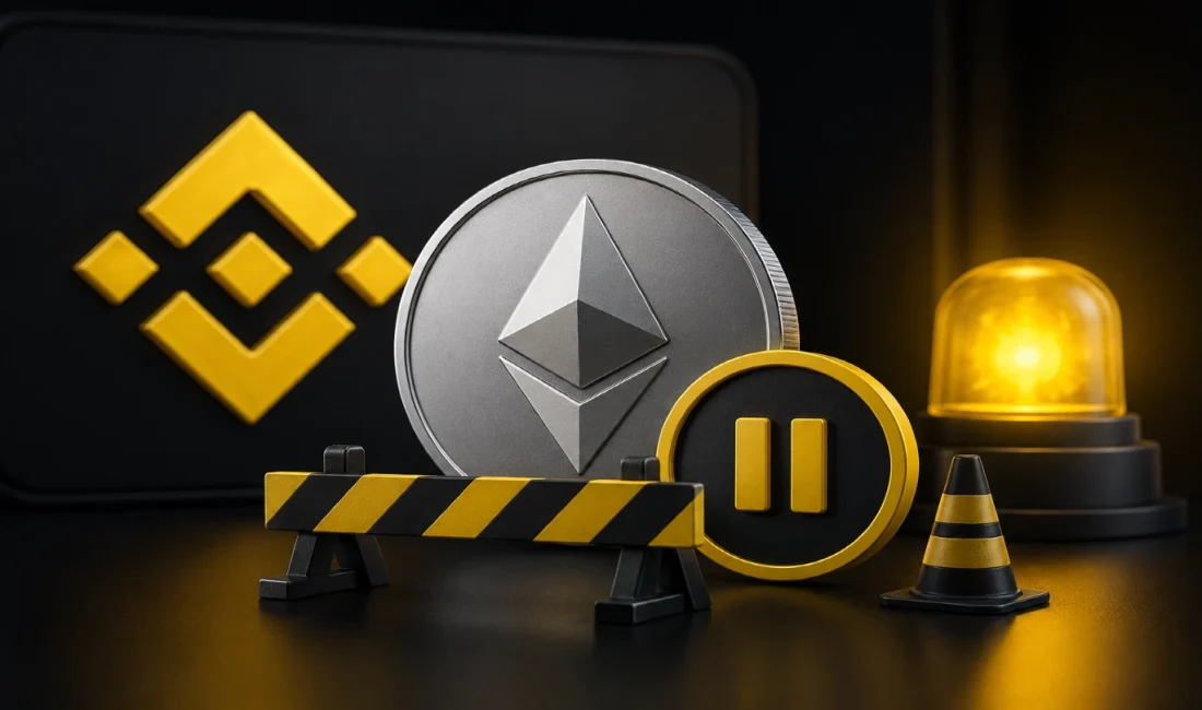 Binance Ethereum İşlemlerini Geçici Olarak Durduruyor Binance, 27 Ağustos 2026'da Ethereum ağında cüzdan bakımı gerçekleştirecek. ETH