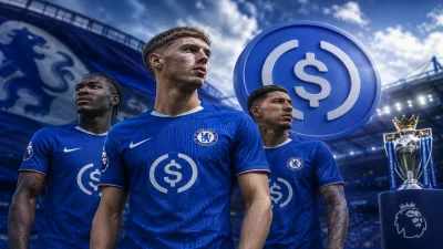 Circle, Chelsea FC’nin ana forma sponsoru oldu. USDC logosu 2026/27