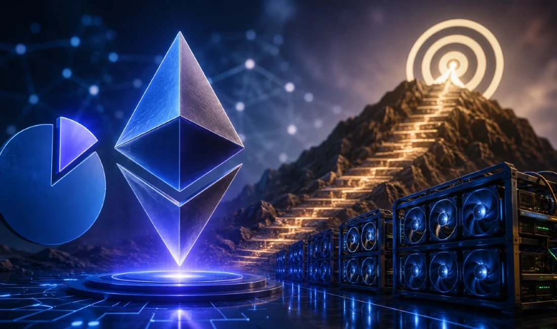 Ethereum, Yüzde 5 ve BitMine: Hedefe Az Kaldı BitMine, Ethereum varlıklarını 5,82 milyon ETH’ye çıkardı. Şirket arzın %4,8’ini