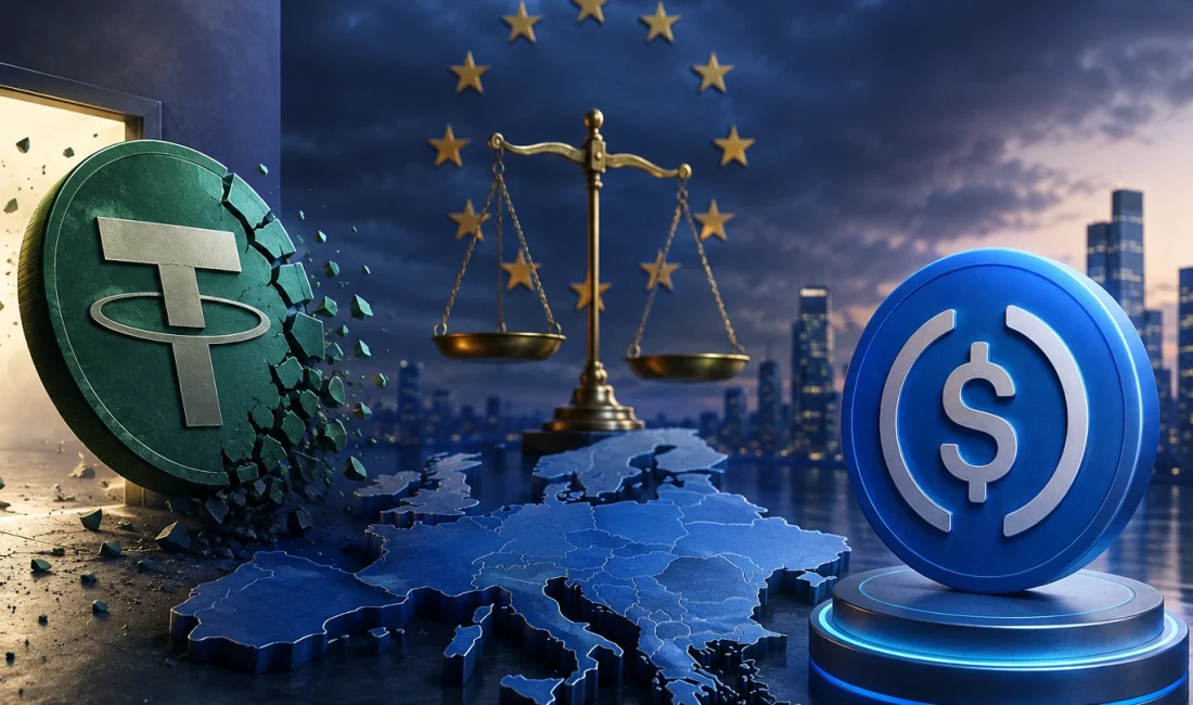 MiCA Dengeleri Değiştiriyor: USDT Avrupa’dan Çekilirken USDC Yeni Kazanan mı Oluyor? Avrupa Birliği'nin MiCA düzenlemesi stablecoin pazarını yeniden şekillendiriyor. USDT'nin çekilmesi