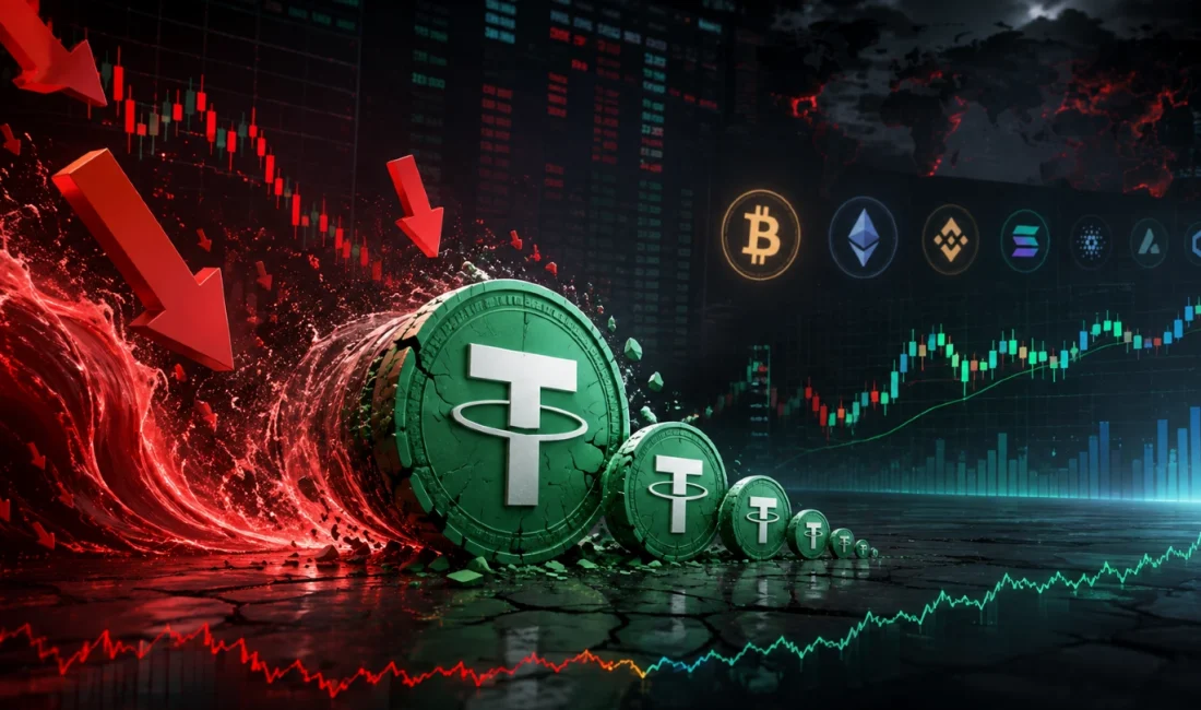 USDT piyasa değerindeki sert daralma, kripto para piyasasında satış baskısının